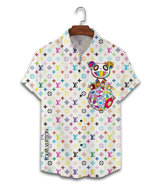 LV-Louis-Vuitton-Luxury-Hawaiian-Shirt-Short-Set-LHS1165 LV Louis Vuitton Luxury Hawaiian Shirt & Short Set LHS1165