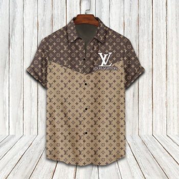 LV Louis Vuitton Luxury Hawaiian Shirt & Short Set LHS1186