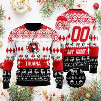 Liga MX Club Tijuana Personalized Name/Number Ugly Sweater