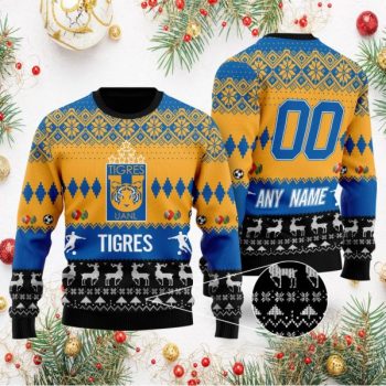 Liga MX Tigres UANL Personalized Name/Number Ugly Sweater
