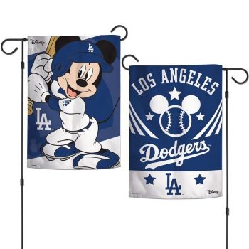Los Angeles Dodgers Mickey Mouse 2 Sided Garden Flag Yard Banner Disney