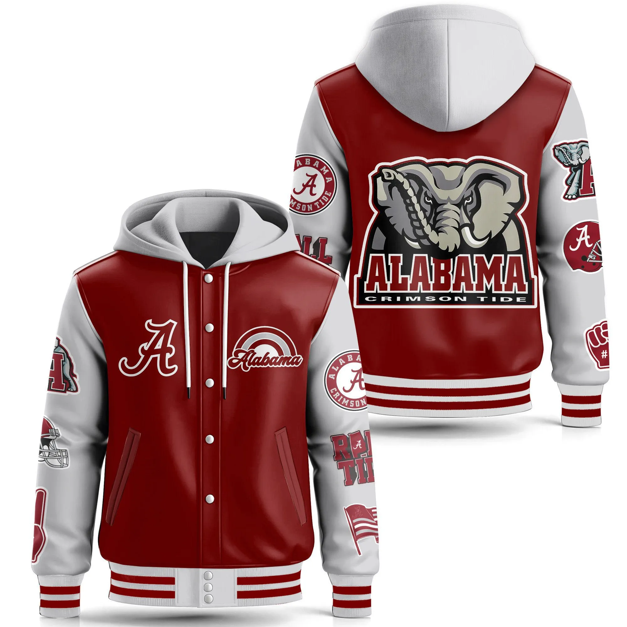 Hooded Baseball Jacket