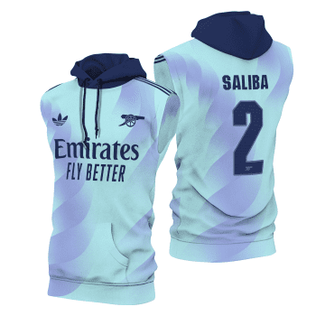 Arsenal Premier League 2024 Third Sleeveless Hoodie 24/25 Season SCC1193