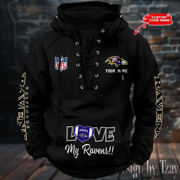 Baltimore-Ravens-Hooded-Lace-up-Vintage-Hoodie-RETRO1123-4