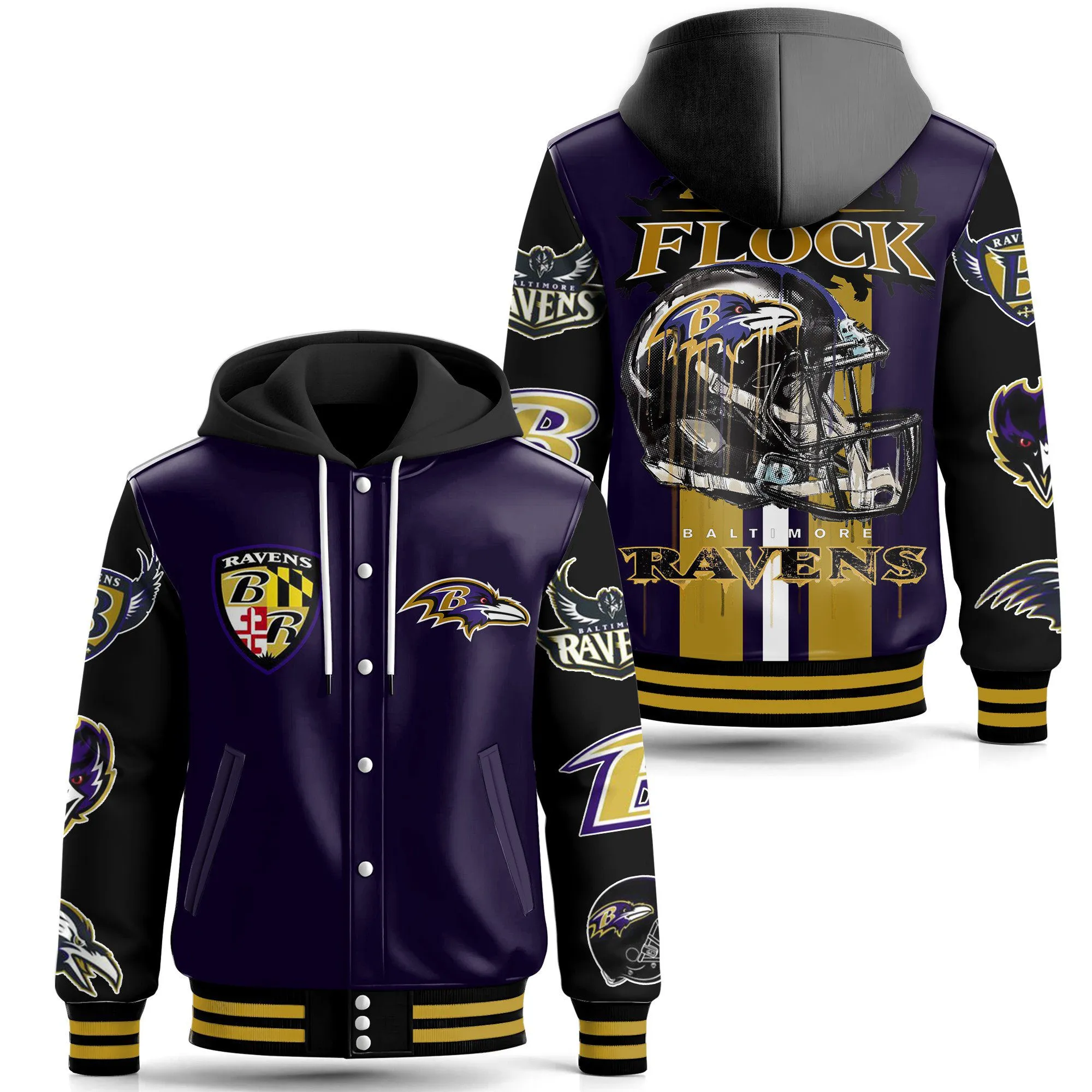 Hooded Baseball Jacket