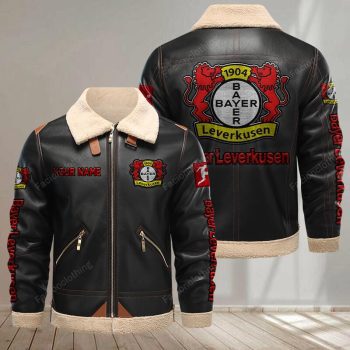 Bayer 04 Leverkusen Leather Jacket - Black