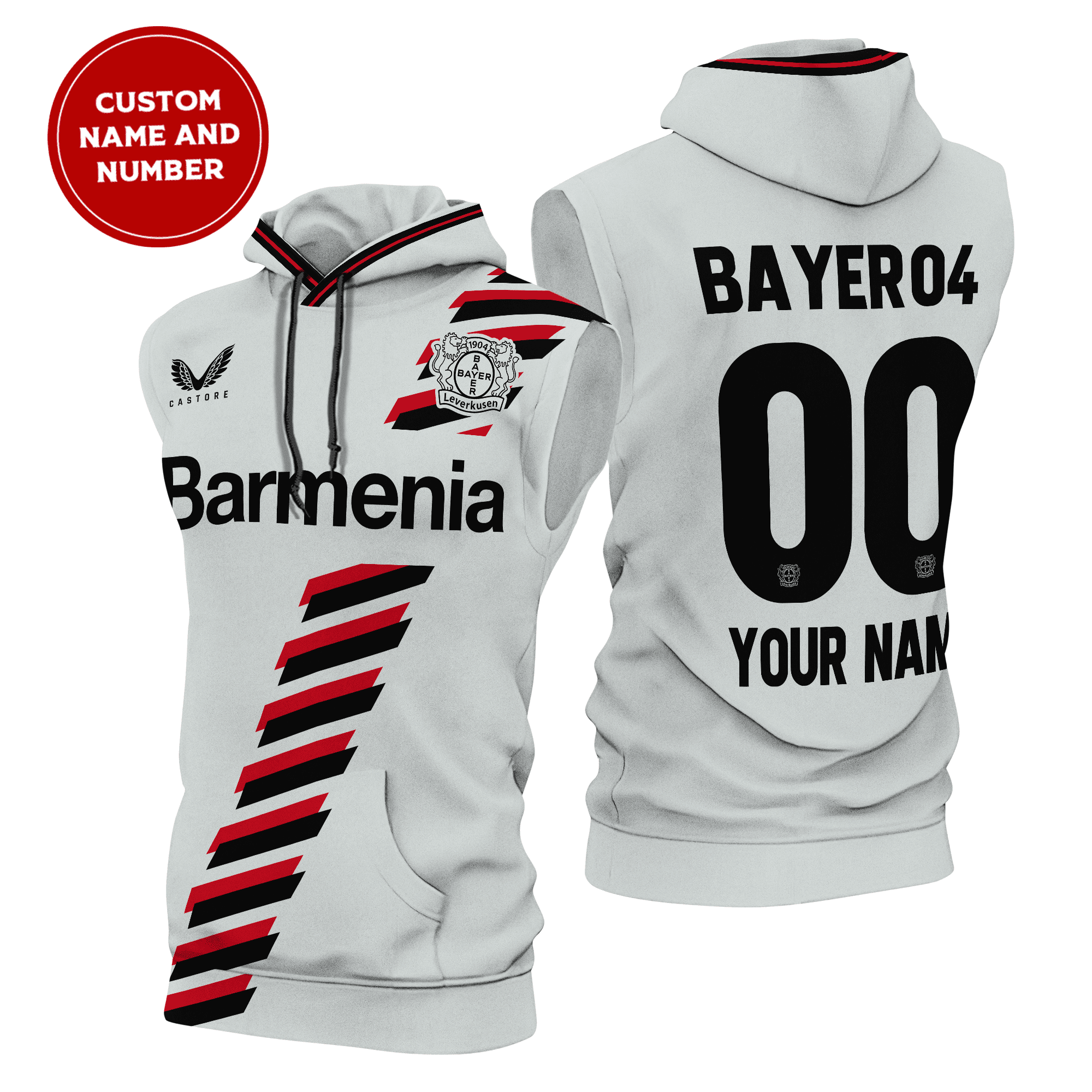 Bayer-04-Leverkusen-Sleeveless-Hoodie-SCC1521 Bayer 04 Leverkusen Sleeveless Hoodie SCC1521