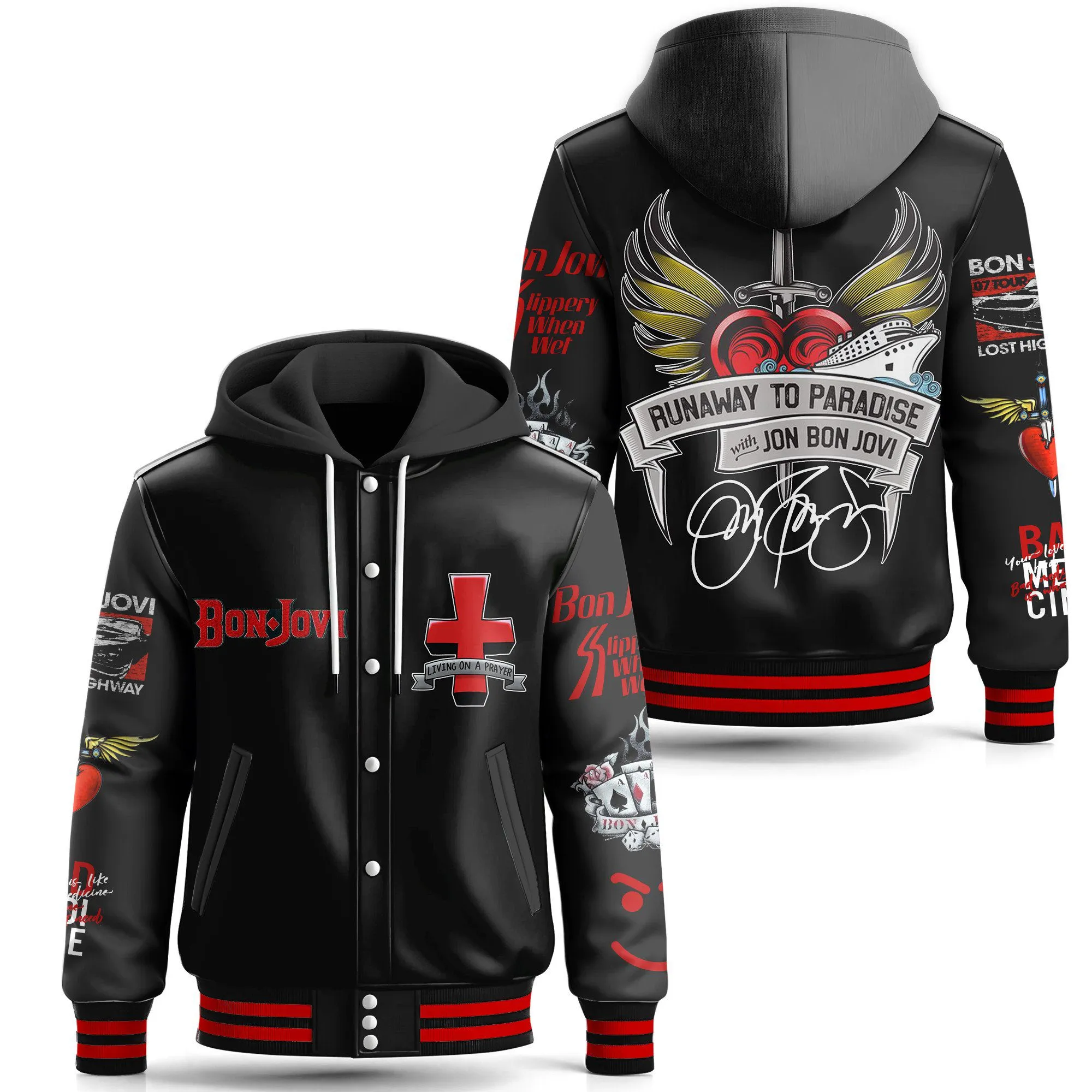 Hooded Baseball Jacket
