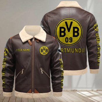 Borussia Dortmund II Leather Jacket - Brown