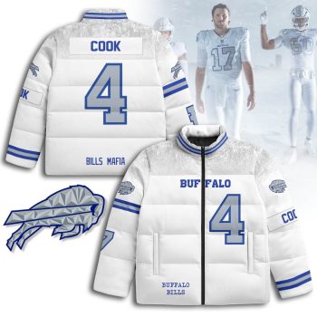 Buffalo Bills Rivalry Series Stand Collar Puffer Jacket - James Cook - 4