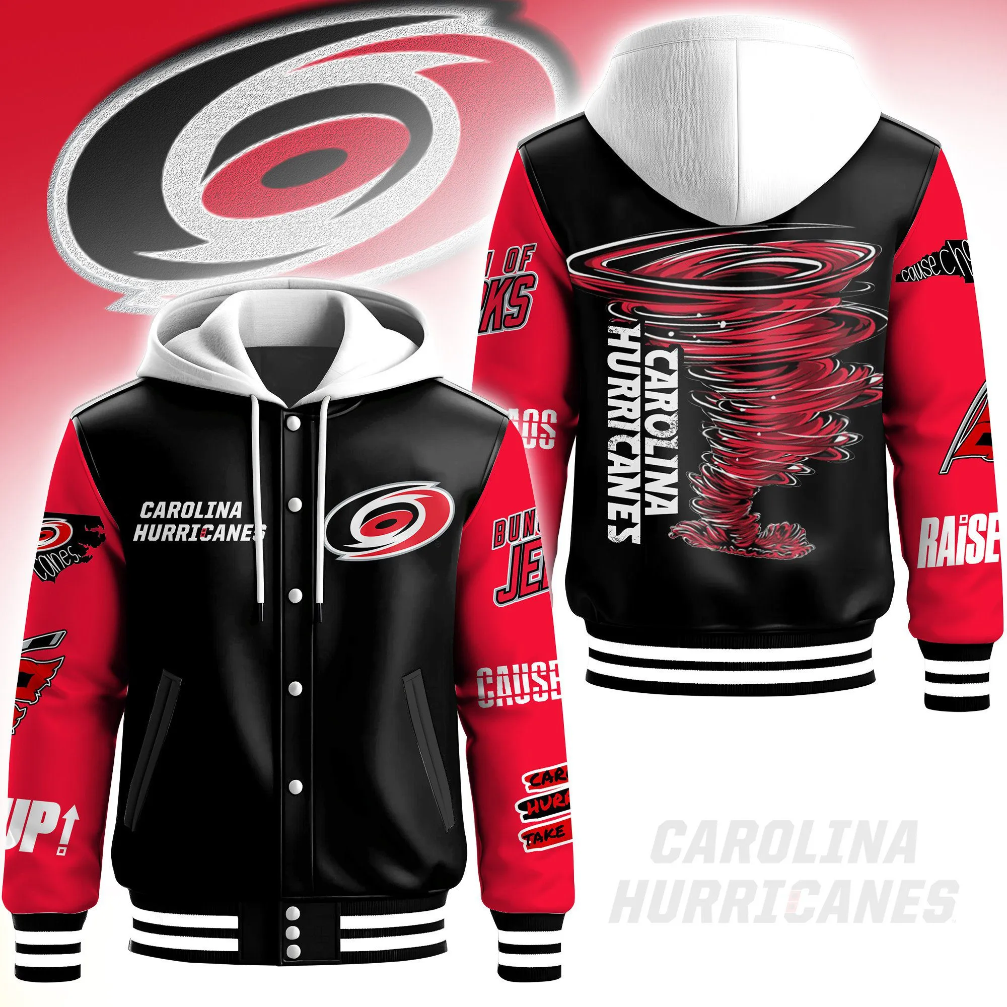 Hooded Baseball Jacket