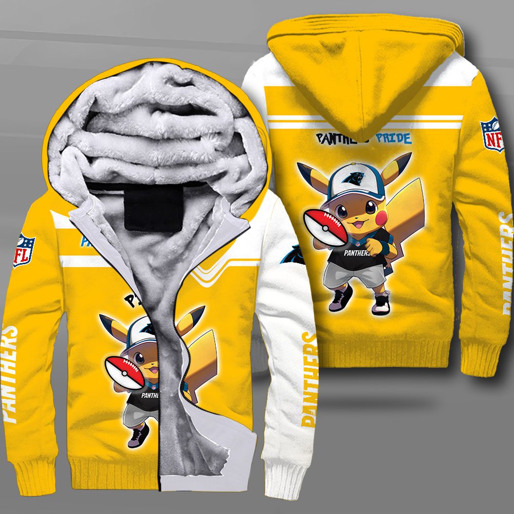 Carolina-Panthers-Fleece-Hoodie-Yellow Carolina Panthers Fleece Hoodie / Yellow