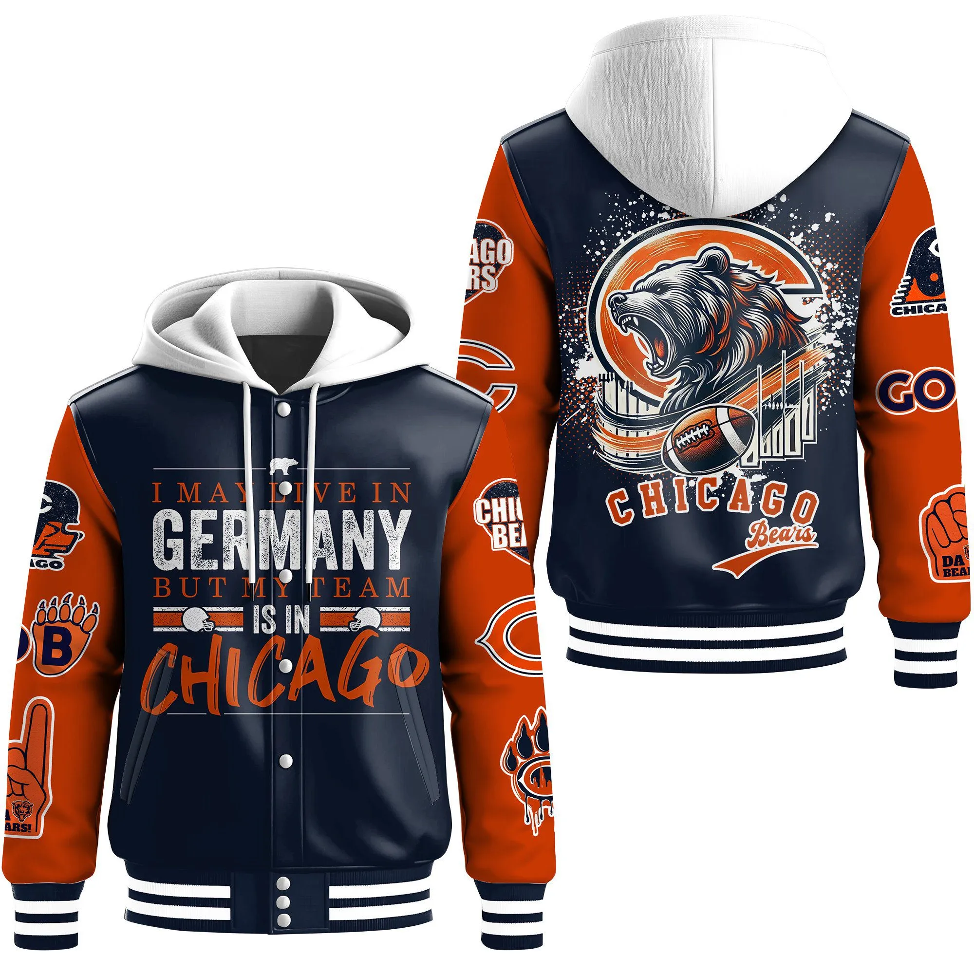 Hooded Baseball Jacket