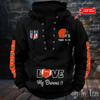 Cleveland Browns Hooded Lace-up Vintage Hoodie  RETRO1122