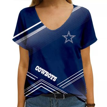 Dallas Cowboys V-neck Women T-shirt  VNT1128