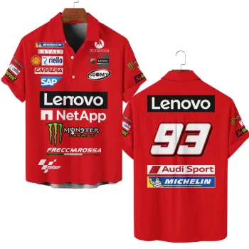 Ducati Lenovo Team Personalized Hawaiian Shirt Button Down Shirt