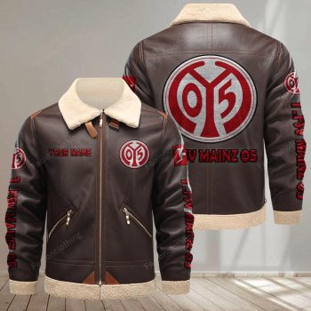 FSV Mainz 05 Leather Jacket - Brown
