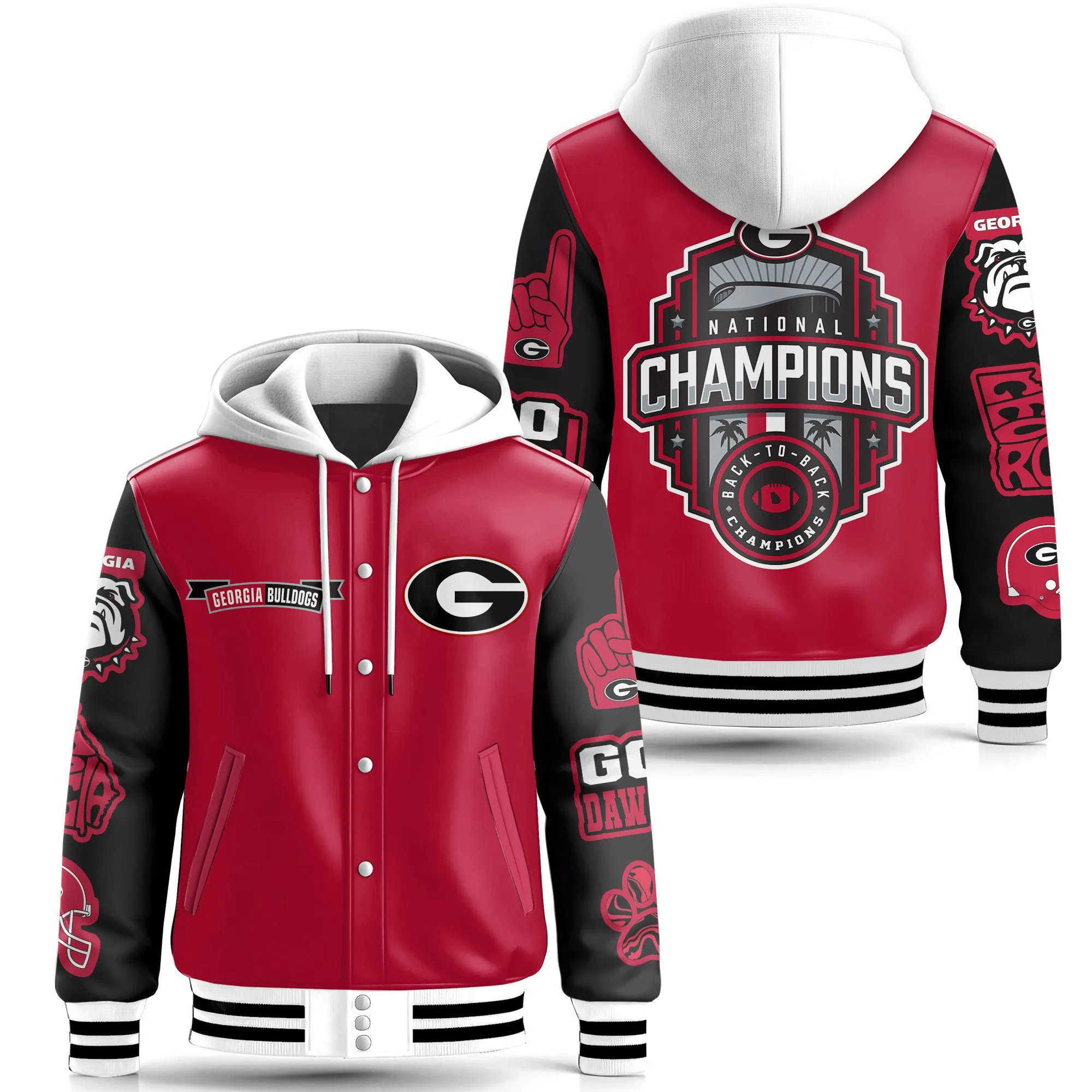 Hooded Baseball Jacket