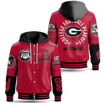 Georgia Bulldogs Special Hooded Baseball Jacket Varsity Jacket CHB1162