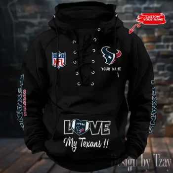 Houston Texans Hooded Lace-up Vintage Hoodie  RETRO1118