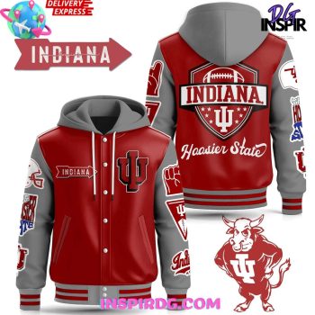 Indiana Hoosiers Limited Hooded Baseball Jacket Varsity Jacket CHB1061