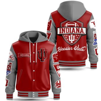Indiana Hoosiers Special Hooded Baseball Jacket Varsity Jacket CHB1292