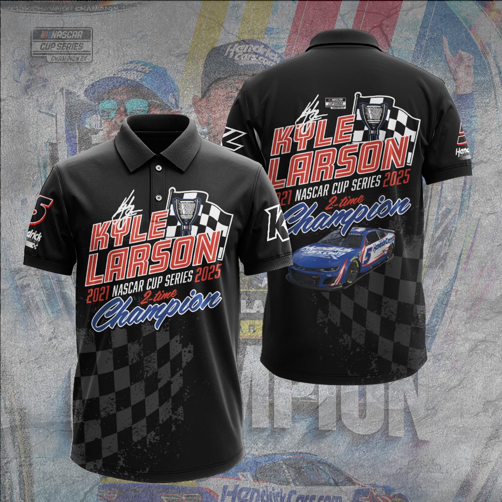 Kyle-Larson-2025-NASCAR-Cup-Series-Champion-Polo-Shirt-NDT1321 Kyle Larson 2025 NASCAR Cup Series Champion Polo Shirt NDT1321