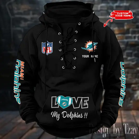 Miami-Dolphins-Hooded-Lace-up-Vintage-Hoodie-RETRO1119-1