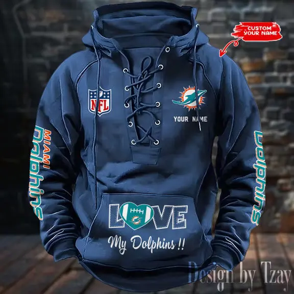 Miami-Dolphins-Hooded-Lace-up-Vintage-Hoodie-RETRO1119-4