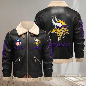 Minnesota Vikings Leather Jacket - Black Leather Jacket