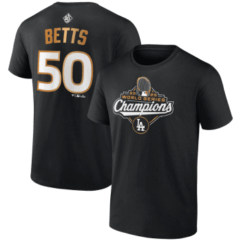 Mookie Betts Los Angeles Dodgers 2025 World Series Champions Name & Number T-Shirt - Black