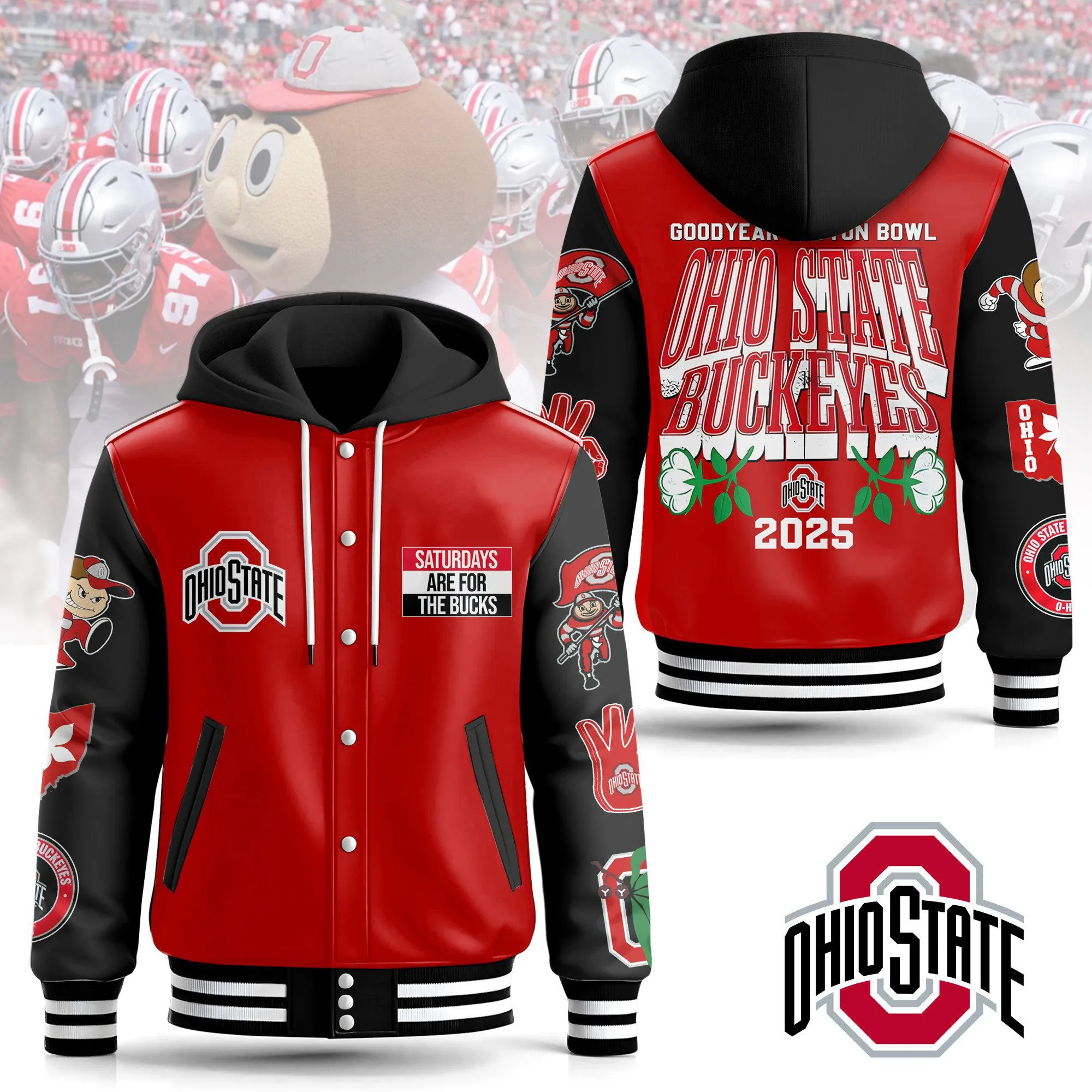 Hooded Baseball Jacket