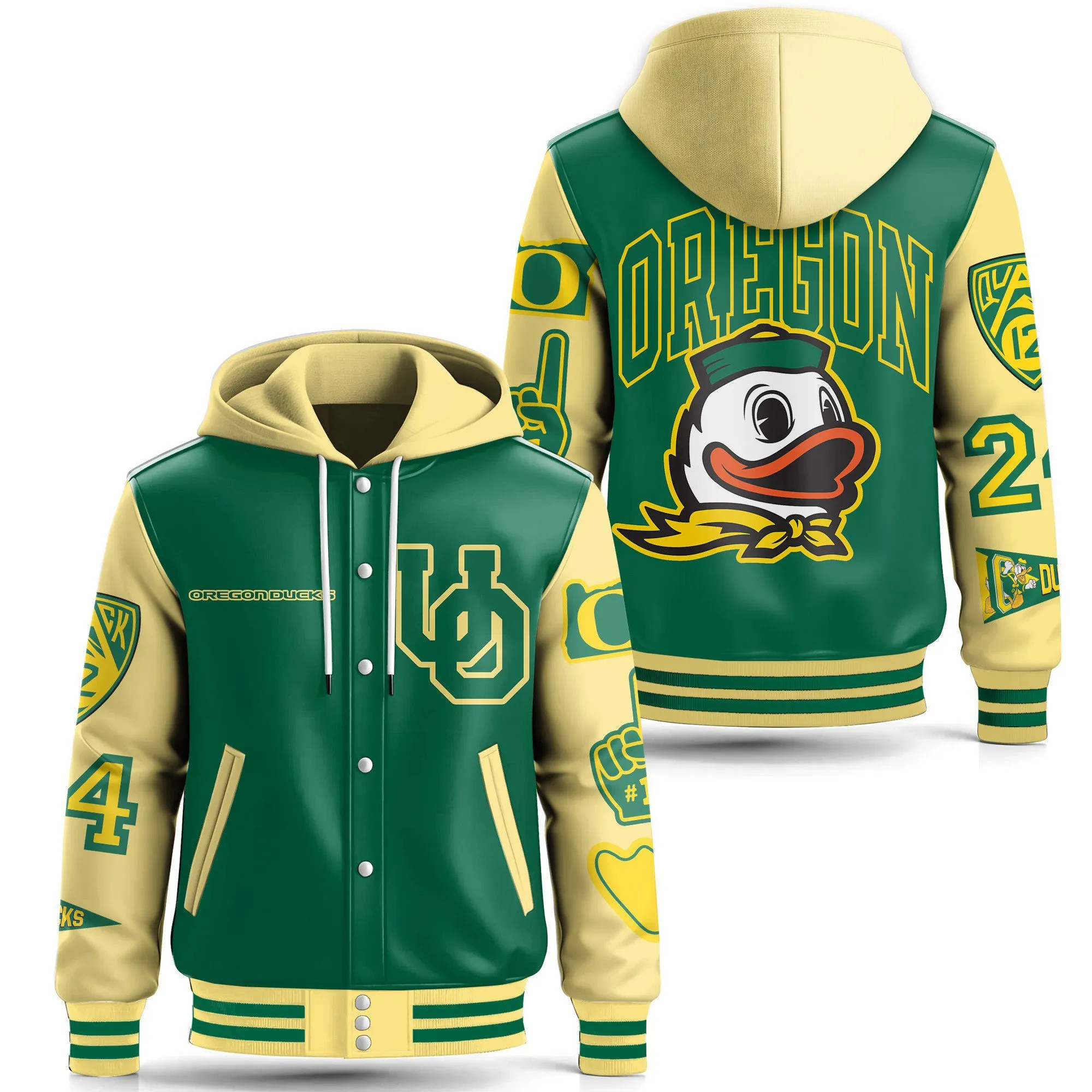 Hooded Baseball Jacket