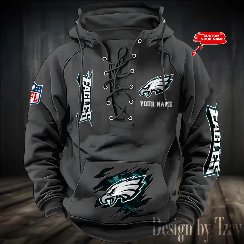 Philadelphia-Eagles-Hooded-Lace-up-Vintage-Hoodie-RETRO1089-2
