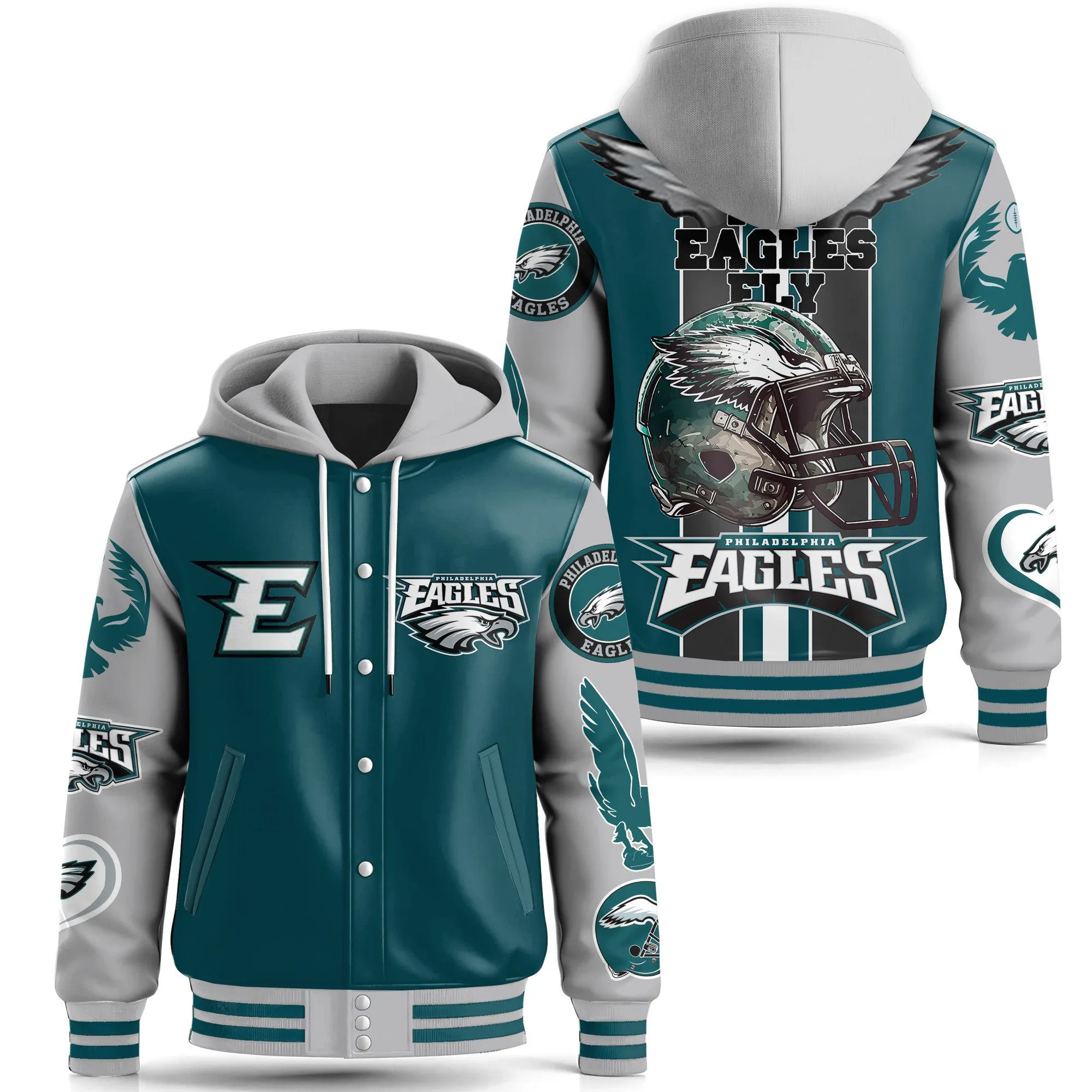 Hooded Baseball Jacket