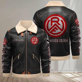 Rot-Weiss Essen e.V Leather Jacket - Black
