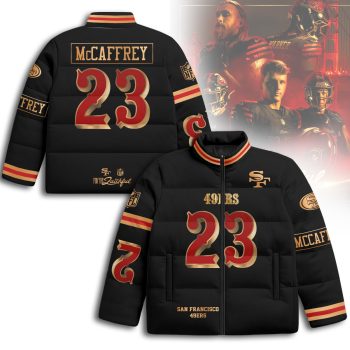 San Francisco 49ers Rivalry Series Stand Collar Puffer Jacket - Christian McCaffrey - 23