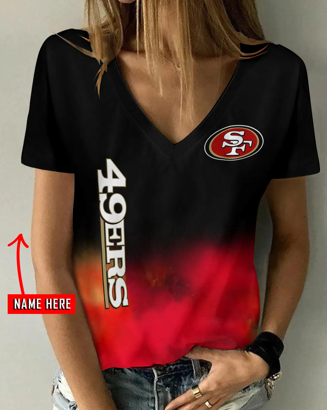 Women V-neck T-shirt
