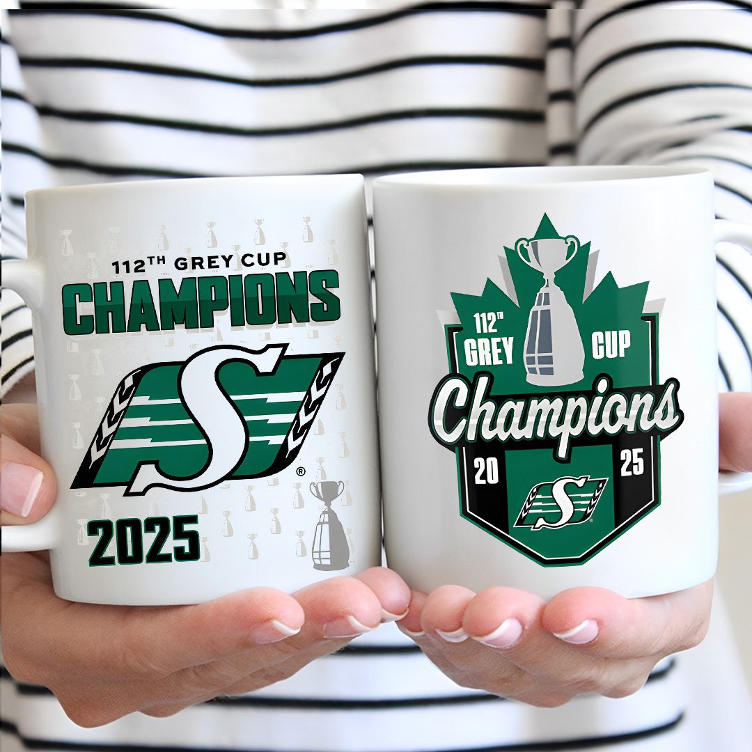 Saskatchewan-Roughriders-2025-Grey-Cup-Champions-Ceramic-Mug-NDT1287 Saskatchewan Roughriders 2025 Grey Cup Champions Ceramic Mug NDT1287