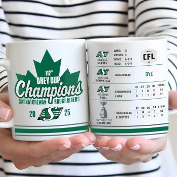 Saskatchewan Roughriders 2025 Grey Cup Champions Ceramic Mug NDT1288
