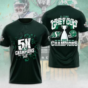 Saskatchewan Roughriders 2025 Grey Cup Champions Unisex Performance T-Shirt NDT1362