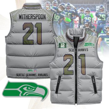 Seattle Seahawks Rivalry Series Puffer Vest Sleeveless Down Jacket- Devon Witherspoon - 21