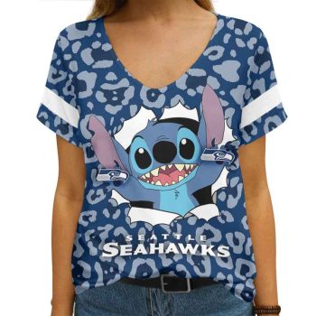 Seattle Seahawks V-neck Women T-shirt VNT1443