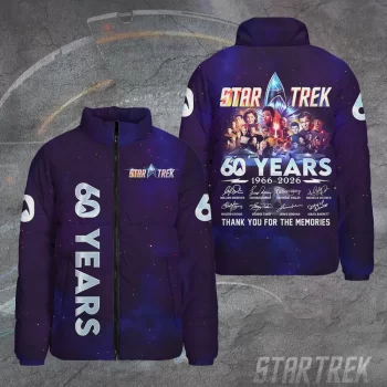 Star Trek 60th Anniversary 3D Stand Collar Puffer Jacket