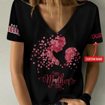 Tampa Bay Buccaneers Happy Mother's Day Summer Women V-neck T-shirt  VNT1452