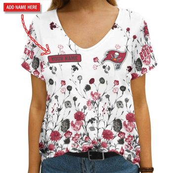 Tampa Bay Buccaneers Personalized V-neck Women T-shirt VNT1456