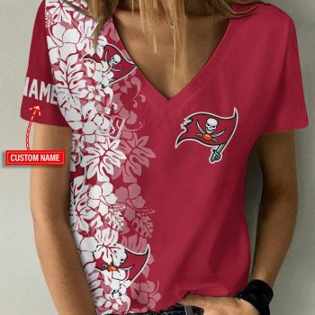 Tampa Bay Buccaneers Personalized V-neck Women T-shirt VNT1461
