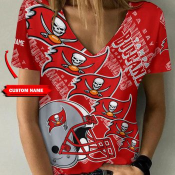 Tampa Bay Buccaneers Personalized V-neck Women T-shirt  VNT1462