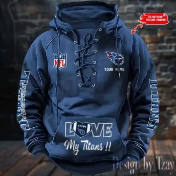 Tennessee Titans Hooded Lace-up Vintage Hoodie  RETRO1124