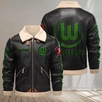 VfL Wolfsburg Leather Jacket - Black